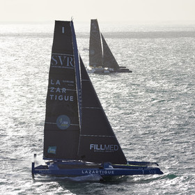 22_39308   © Thierry Martinez.DINARD, FRANCE. 9 Novembre  2022Départ de la 12éme ROUTE DU RHUM, transatlantique course à la voile en solitaire de St Malo(FRA)  à Pointe à Pitre (FRA-Guadeloupe) 3.543 milles nautiques.