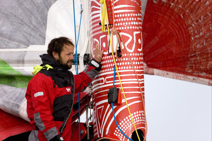 Thomas Coville (FRA) Solo Sailing Round the World Record attempt, Finish .