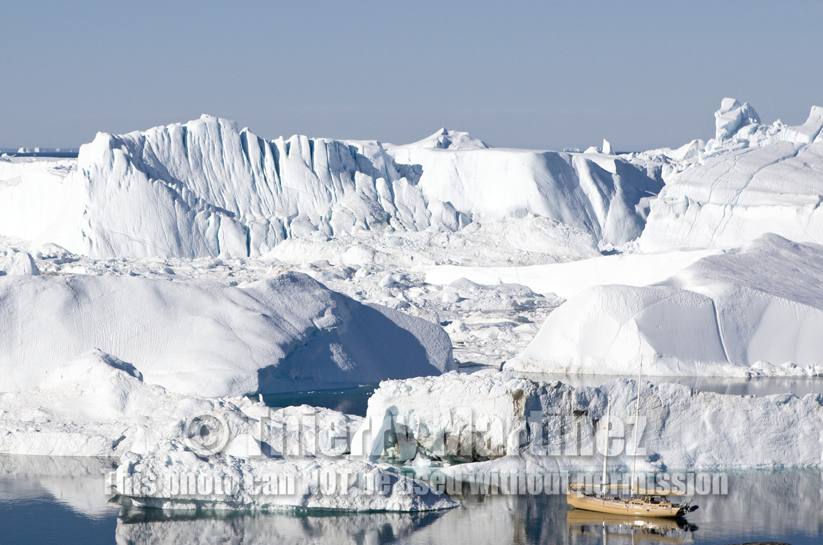Schooner LA LOUISE sailing on west coast of Greenland.