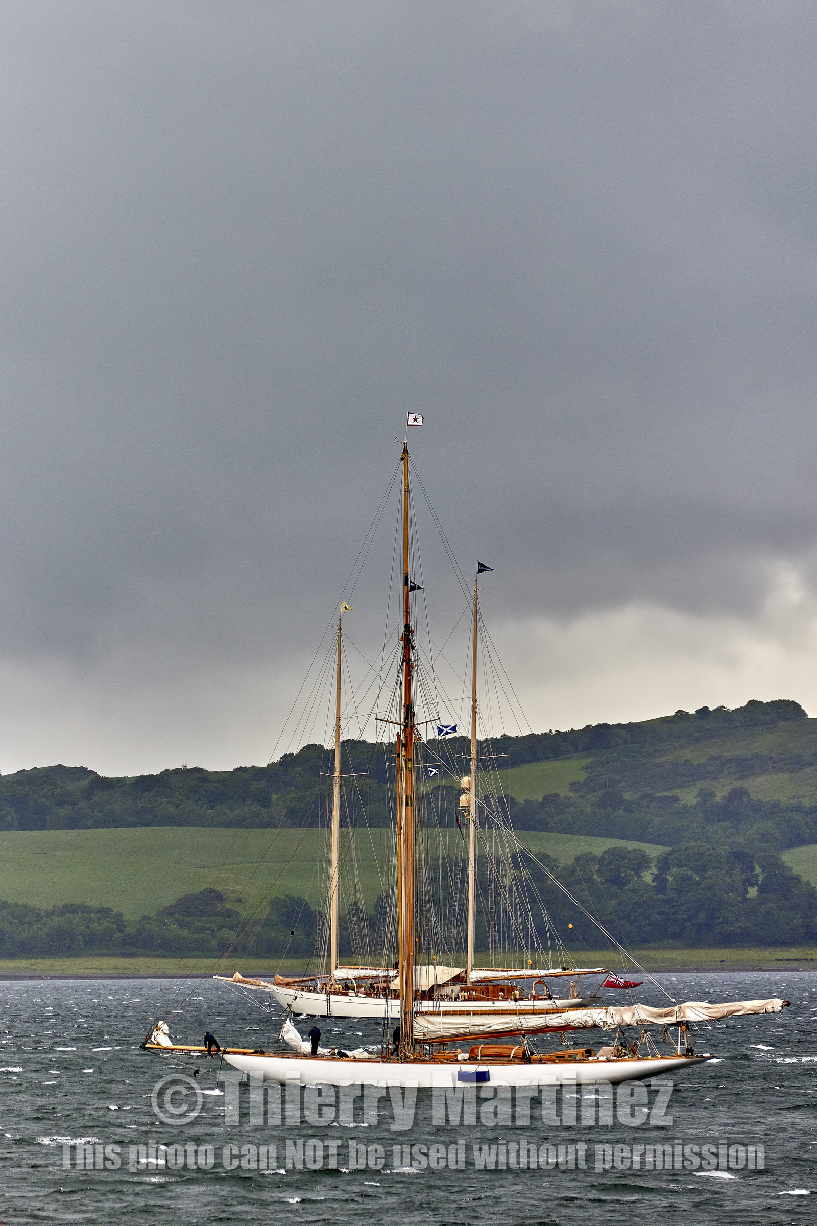 22_17002   © Thierry Martinez.FAIRLIE,SCOTLAND - UK 11th June 20222022 RICHARD MILLE FIFE REGATTA.Day 1. Race cancelled , too much wind…