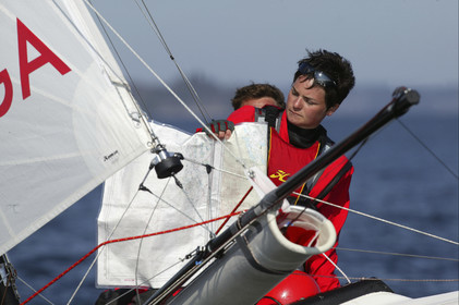 03_3081D  © Th.Martinez,STOCKHOLM ARCHIPELAGO - SWEDEN8 07 03-Archipelago Raid (2003)  Day 1..OMEGA NICK MOLONEY (AUS) at the helm and Ellen MacArthur (UK) at the navigation
