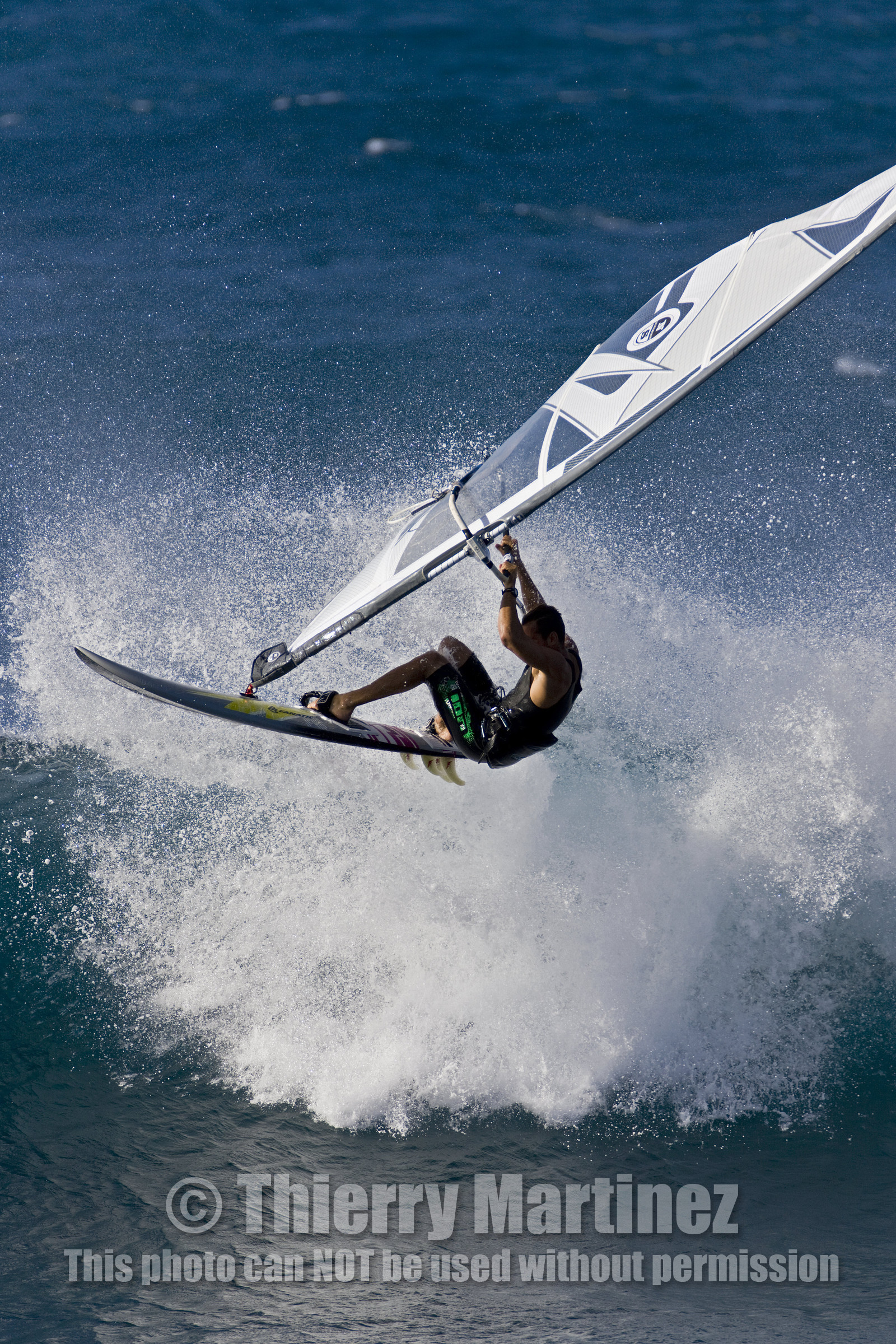 Windsurf in waves at Hookip'a Beach - North Shore Maui - Hawaii.