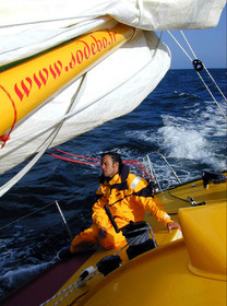 ©Thierry Martinez   Sea&Co. Open 60' SODEBO , skipper Thomas Coville ( FRA).La Trinite sur Mer ( FRA), 21 mai 2000, entrainement .