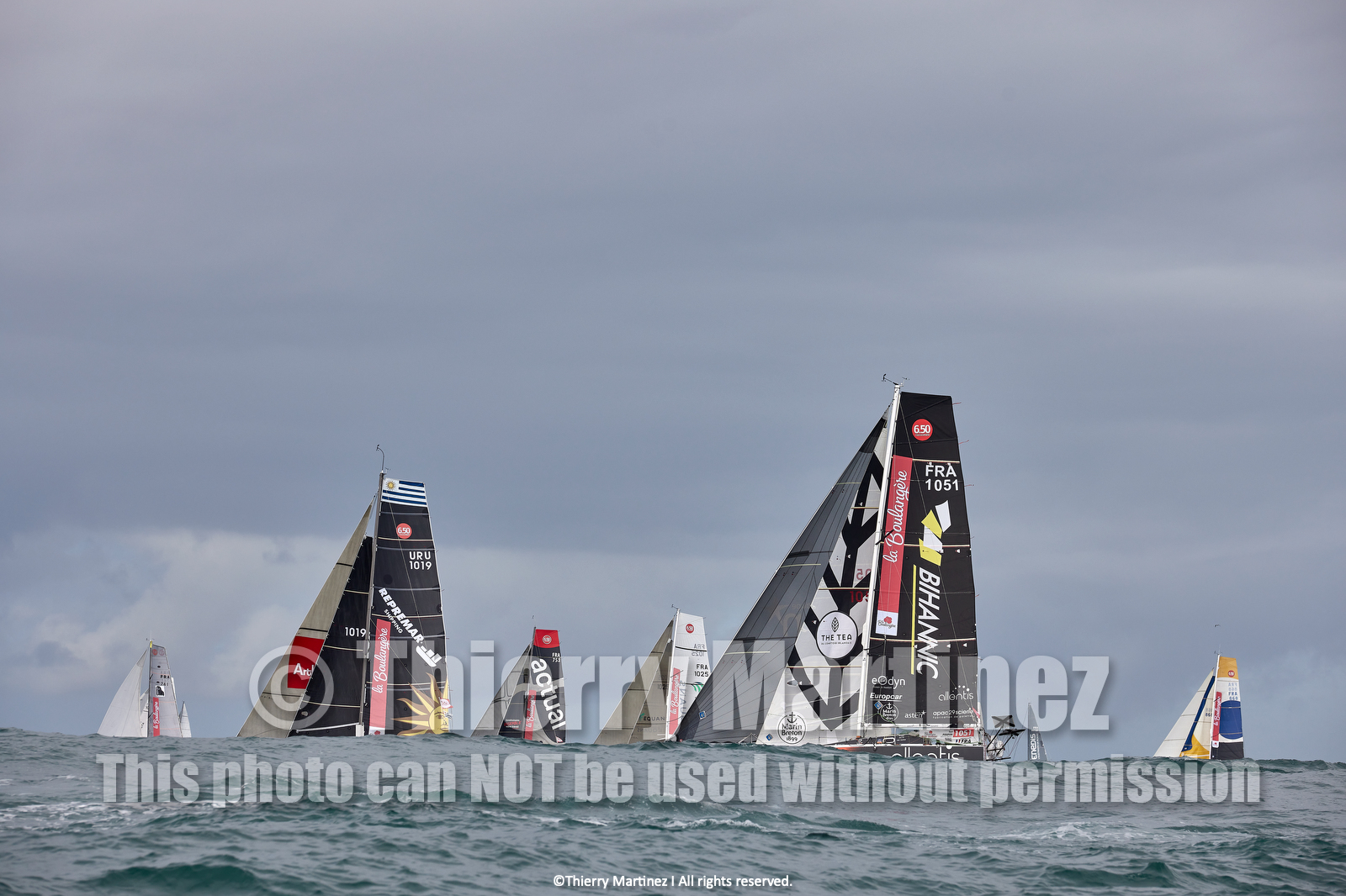 23_22013   © Thierry Martinez. LES SABLES D'OLONNE, 85 - FRANCE 25 septembre 2023.Départ MINI TRANSAT 2023. Départ du Dimanche 24 septembre retardé au Lundi 25 Sept .Les Sables d’Olonne (FRA)    Santa Cruz de la Palma ( Canaries)    St François ( Guadeloupe): 4050 NM.