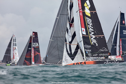 23_22477   © Thierry Martinez. LES SABLES D'OLONNE, 85 - FRANCE 25 septembre 2023.Départ MINI TRANSAT 2023. Départ du Dimanche 24 septembre retardé au Lundi 25 Sept .Les Sables d’Olonne (FRA)    Santa Cruz de la Palma ( Canaries)    St François ( Guadeloupe): 4050 NM.