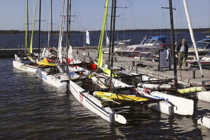 03_3203D © Th.Martinez,STOCKHOLM SWEDEN9 07 03-Archipelago Raid (2003) Fleet at Fejan's pontoon.