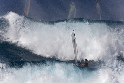 Windsurf in waves at Hookip'a Beach - North Shore Maui - Hawaii.