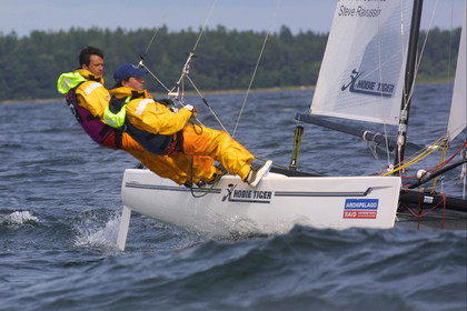 01_0508D-©ThMartinez- Sweden 1st 3rd August 2001. Archipelago Raid (Catamaran Formula 18).Franck Cammas (FRA) & Steve Ravussin (SUI)