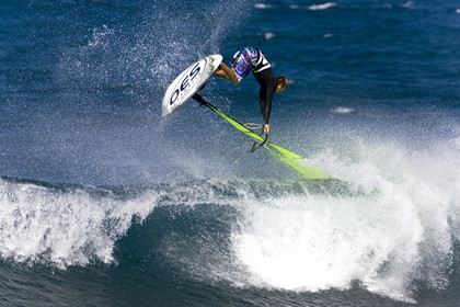 Windsurf in waves at Hookip'a Beach - North Shore Maui - Hawaii.
