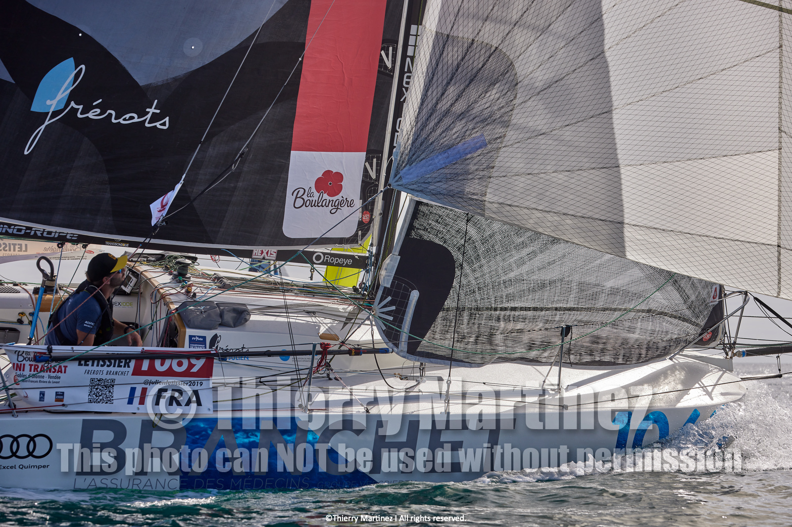 23_22306   © Thierry Martinez. LES SABLES D'OLONNE, 85 - FRANCE 25 septembre 2023.Départ MINI TRANSAT 2023. Départ du Dimanche 24 septembre retardé au Lundi 25 Sept .Les Sables d’Olonne (FRA)    Santa Cruz de la Palma ( Canaries)    St François ( Guadeloupe): 4050 NM.
