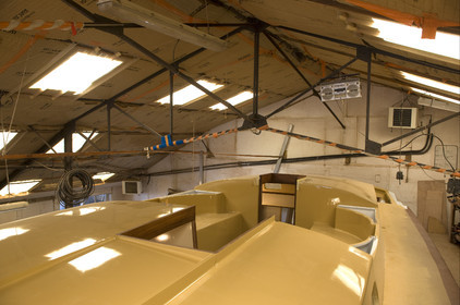 Thierry Dubois new boat under construction.16 July 2009.