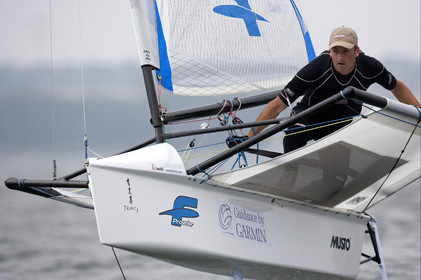 06_12358  © Th.Martinez. HORSENS, DENMARK,  24 July 2006 . .International Moth World 2006 (22-29 July 2006) .Day 1. Race 2. SIMON PAYNE (GBR4076).