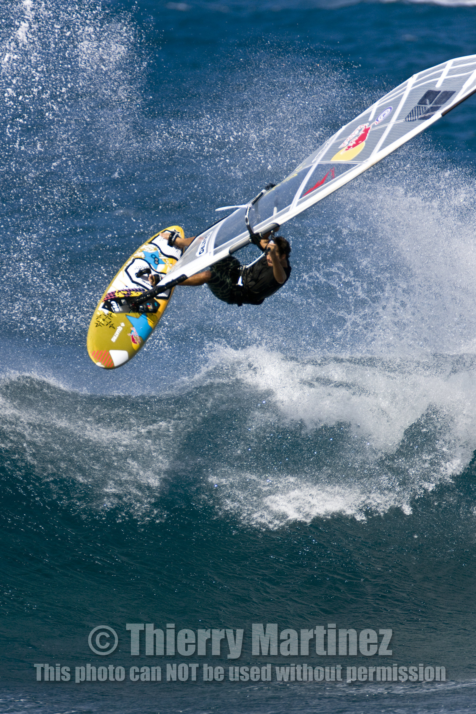 Windsurf in waves at Hookip'a Beach - North Shore Maui - Hawaii.