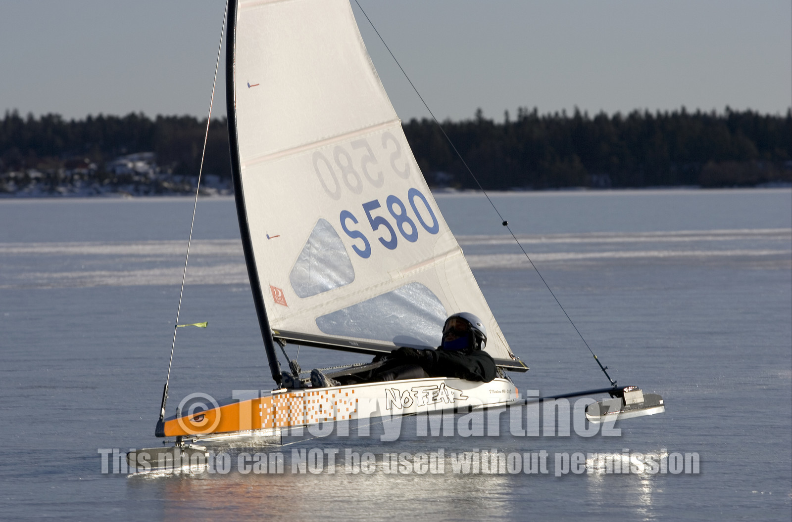 Ice Boats in Stockholm Archipelago - March 2005.