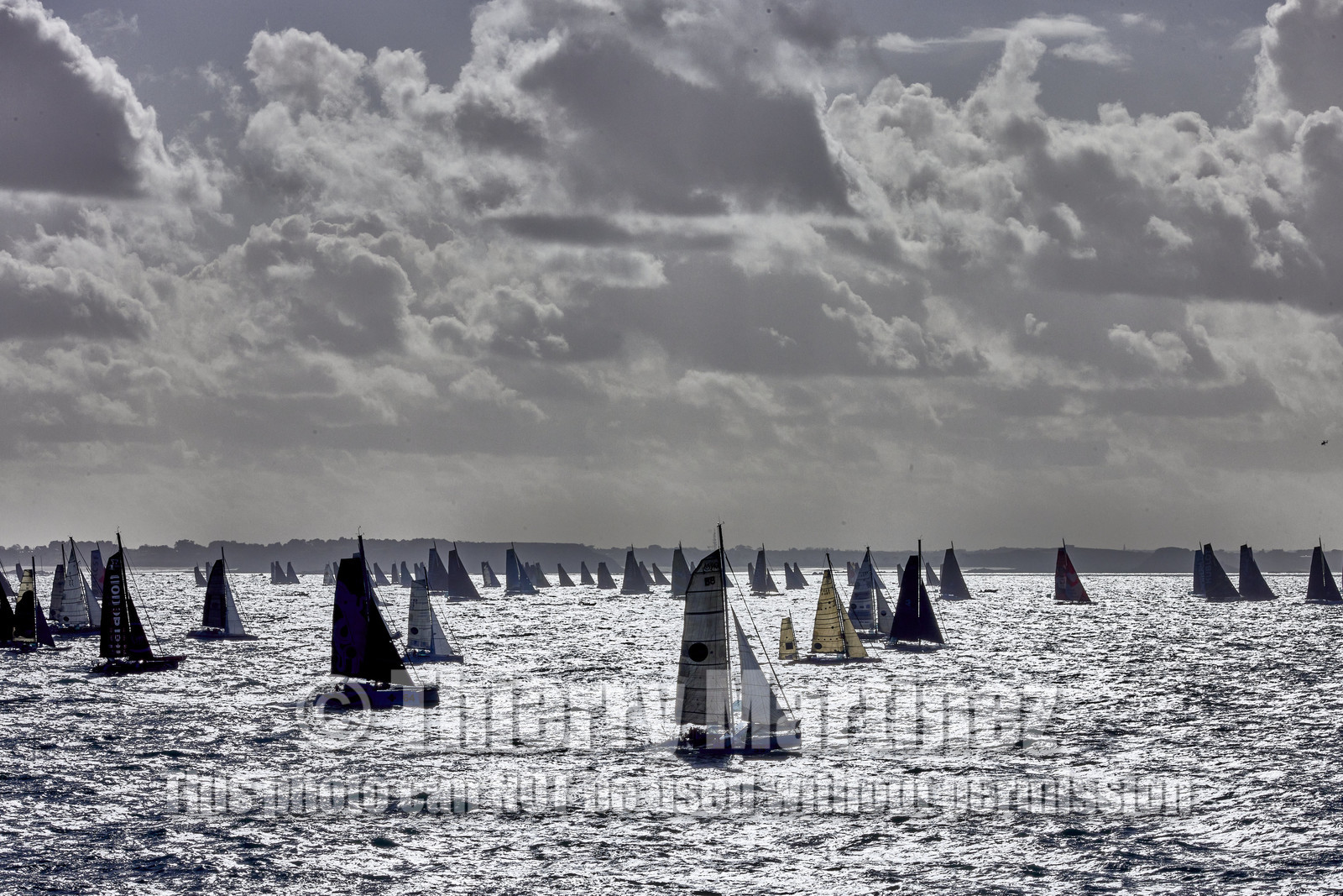 22_39195   © Thierry Martinez.DINARD, FRANCE. 9 Novembre  2022Départ de la 12éme ROUTE DU RHUM, transatlantique course à la voile en solitaire de St Malo(FRA)  à Pointe à Pitre (FRA-Guadeloupe) 3.543 milles nautiques.