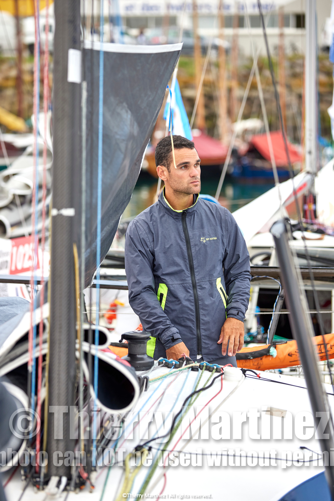 23_21600   © Thierry Martinez. LES SABLES D'OLONNE, 85 - FRANCE 25 septembre 2023.Départ MINI TRANSAT 2023. Départ du Dimanche 24 septembre retardé au Lundi 25 Sept .Les Sables d’Olonne (FRA)    Santa Cruz de la Palma ( Canaries)    St François ( Guadeloupe): 4050 NM.
