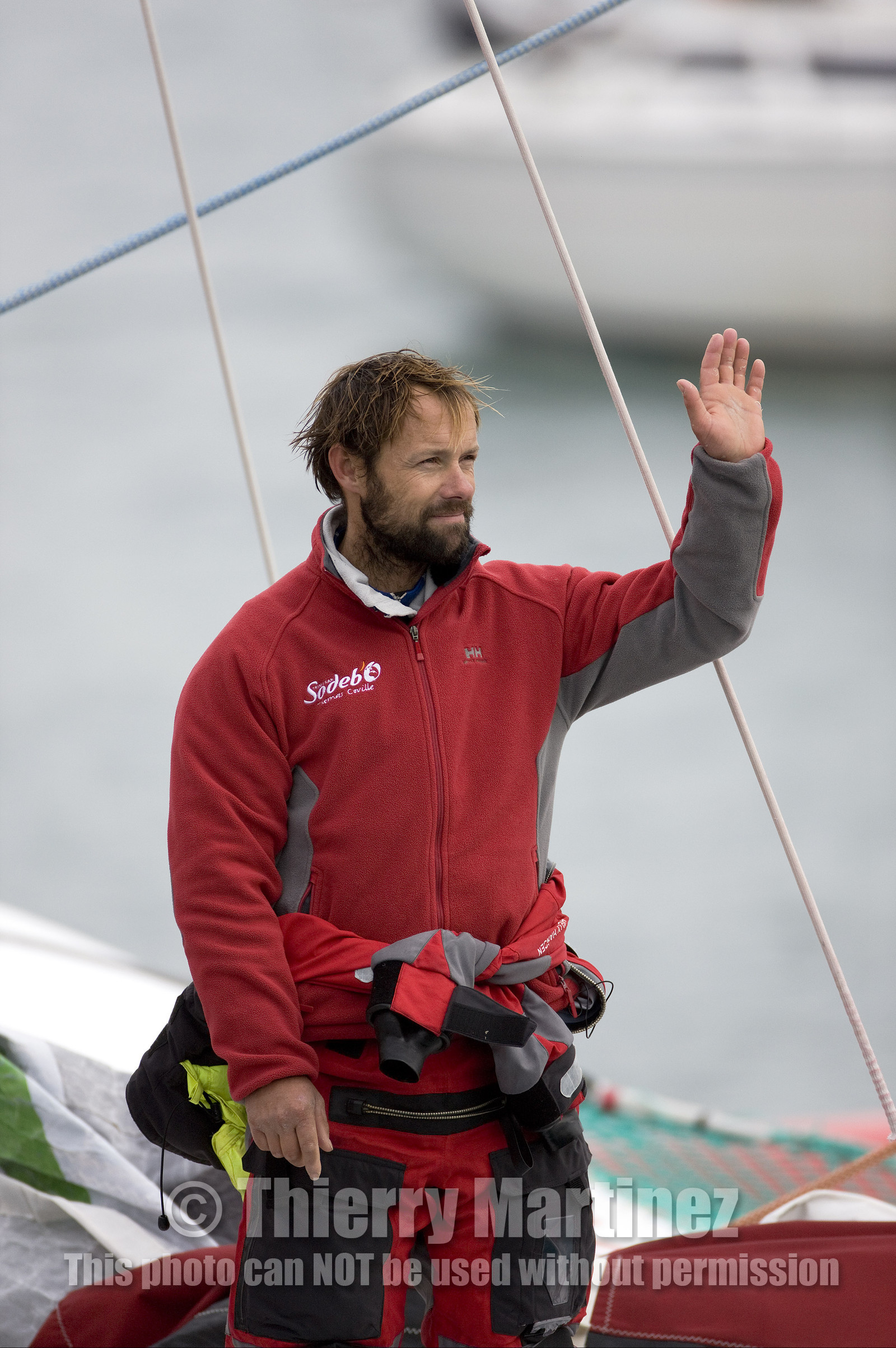 Thomas Coville (FRA) Solo Sailing Round the World Record attempt, Finish .