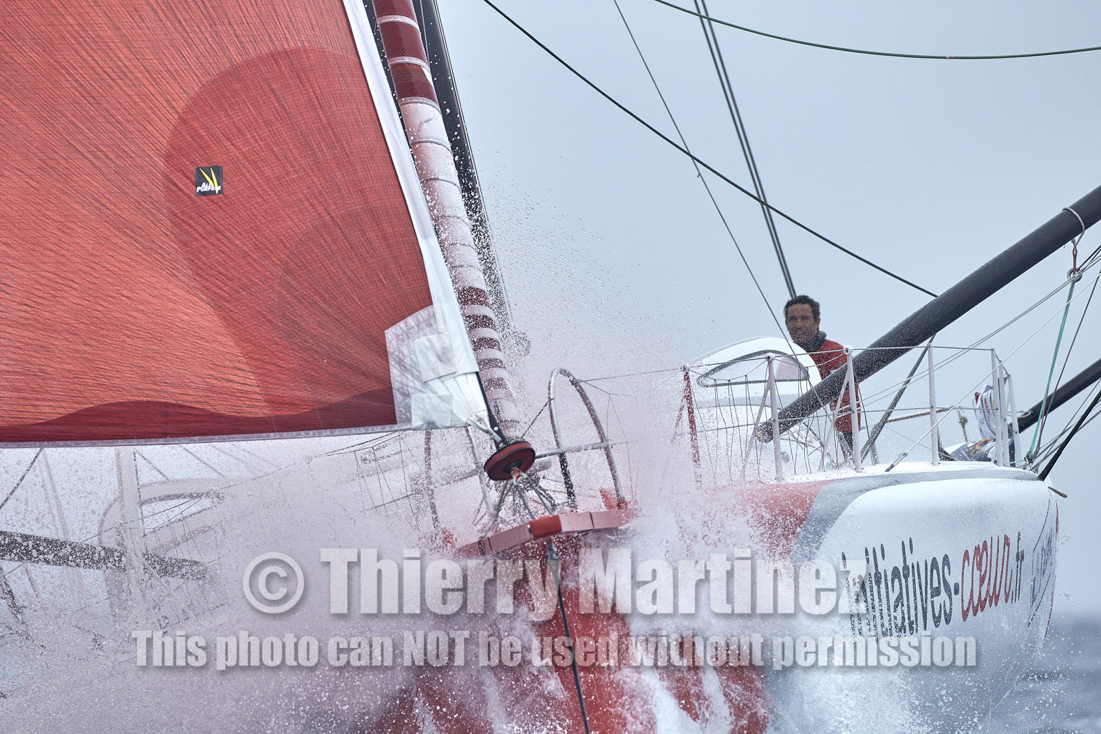 16_40471  ©Th.Martinez Sea&Co.  ILE DE GROIX - - FRANCE. 3 Août 2016. .Tanguy De Lamotte (FRA), a bord de l'IMOCA Initiatives-Coeur au large de l'Ile de Groix (FRA) en préparation du Vendée Globe 2016-17.