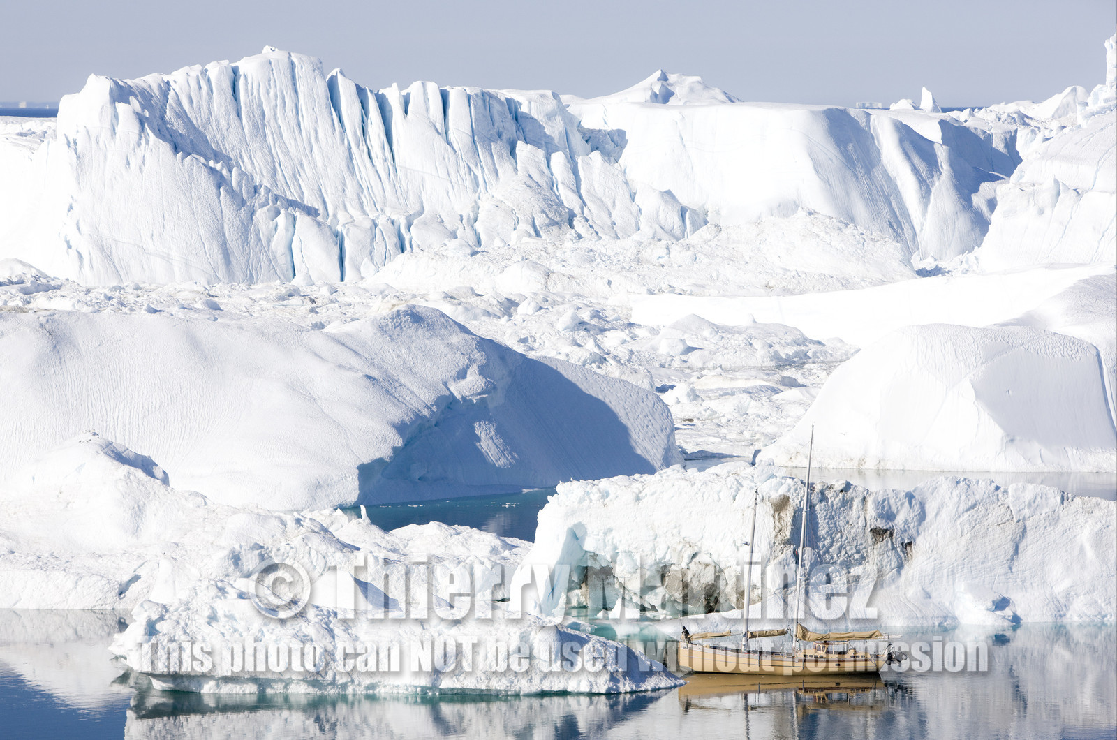 Schooner LA LOUISE sailing on west coast of Greenland.
