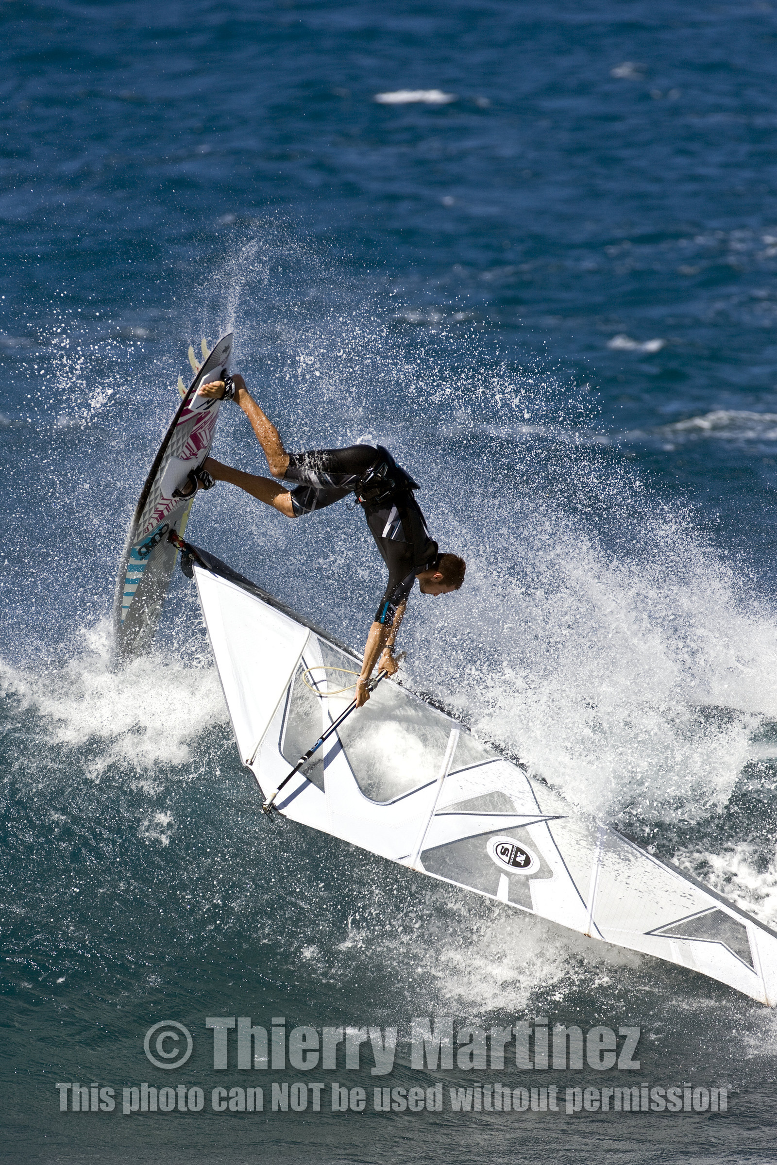Windsurf in waves at Hookip'a Beach - North Shore Maui - Hawaii.