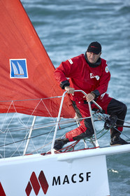 MACSF , Bertrand de Broc et Marc Guillemot avant la Transat Jacques Vabre 2015.