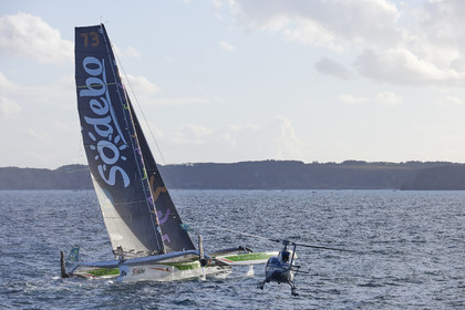 22_40078   © Thierry Martinez.DINARD, FRANCE. 9 Novembre  2022Départ de la 12éme ROUTE DU RHUM, transatlantique course à la voile en solitaire de St Malo(FRA)  à Pointe à Pitre (FRA-Guadeloupe) 3.543 milles nautiques.