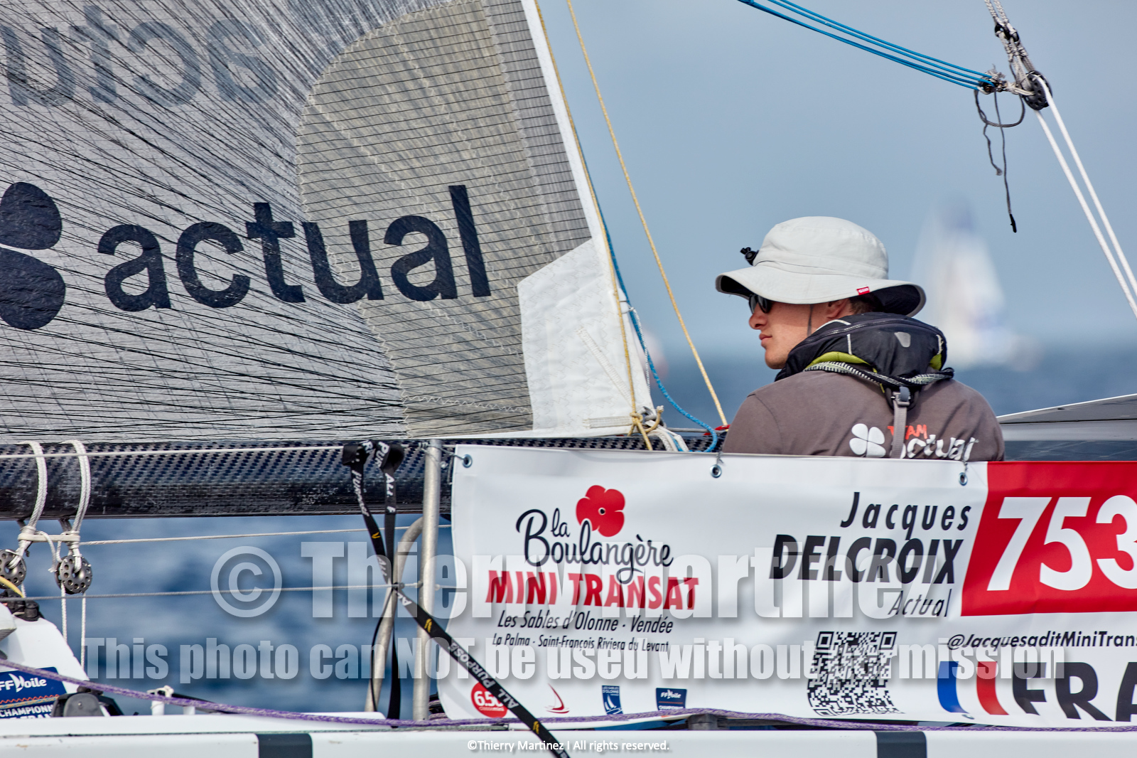 23_22859   © Thierry Martinez. LES SABLES D'OLONNE, 85 - FRANCE 25 septembre 2023.Départ MINI TRANSAT 2023. Départ du Dimanche 24 septembre retardé au Lundi 25 Sept .Les Sables d’Olonne (FRA)    Santa Cruz de la Palma ( Canaries)    St François ( Guadeloupe): 4050 NM.