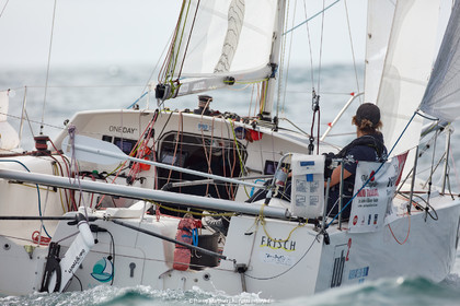 23_22771   © Thierry Martinez. LES SABLES D'OLONNE, 85 - FRANCE 25 septembre 2023.Départ MINI TRANSAT 2023. Départ du Dimanche 24 septembre retardé au Lundi 25 Sept .Les Sables d’Olonne (FRA)    Santa Cruz de la Palma ( Canaries)    St François ( Guadeloupe): 4050 NM.