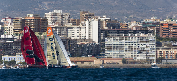 VOLVO OCEAN RACE - 2008 2009. IN-PORT RACE in Alicante-Spain.