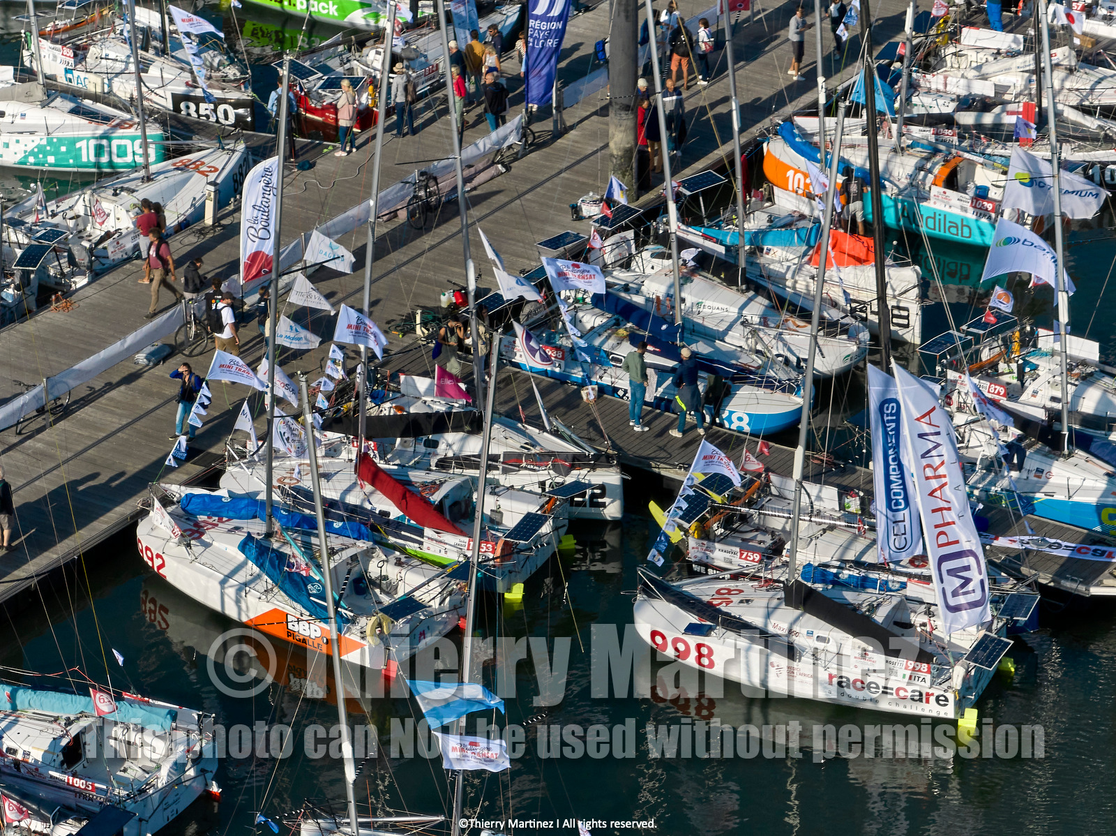 23_21124   © Thierry Martinez. LES SABLES D'OLONNE, 85 - FRANCE 22 septembre 2023.MINI TRANSAT 2023. Départ le 24 septembre.Les Sables d’Olonne (FRA)    Santa Cruz de la Palma ( Canaries)    St François ( Guadeloupe): 4050 NM.