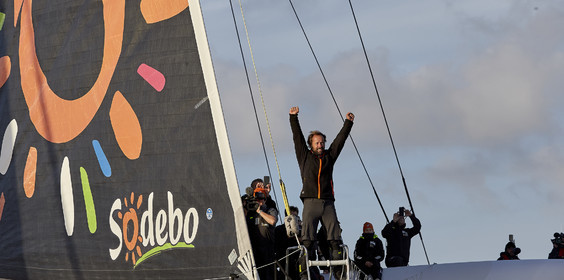 Single-handed sailing round the world record .