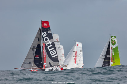 23_22561   © Thierry Martinez. LES SABLES D'OLONNE, 85 - FRANCE 25 septembre 2023.Départ MINI TRANSAT 2023. Départ du Dimanche 24 septembre retardé au Lundi 25 Sept .Les Sables d’Olonne (FRA)    Santa Cruz de la Palma ( Canaries)    St François ( Guadeloupe): 4050 NM.