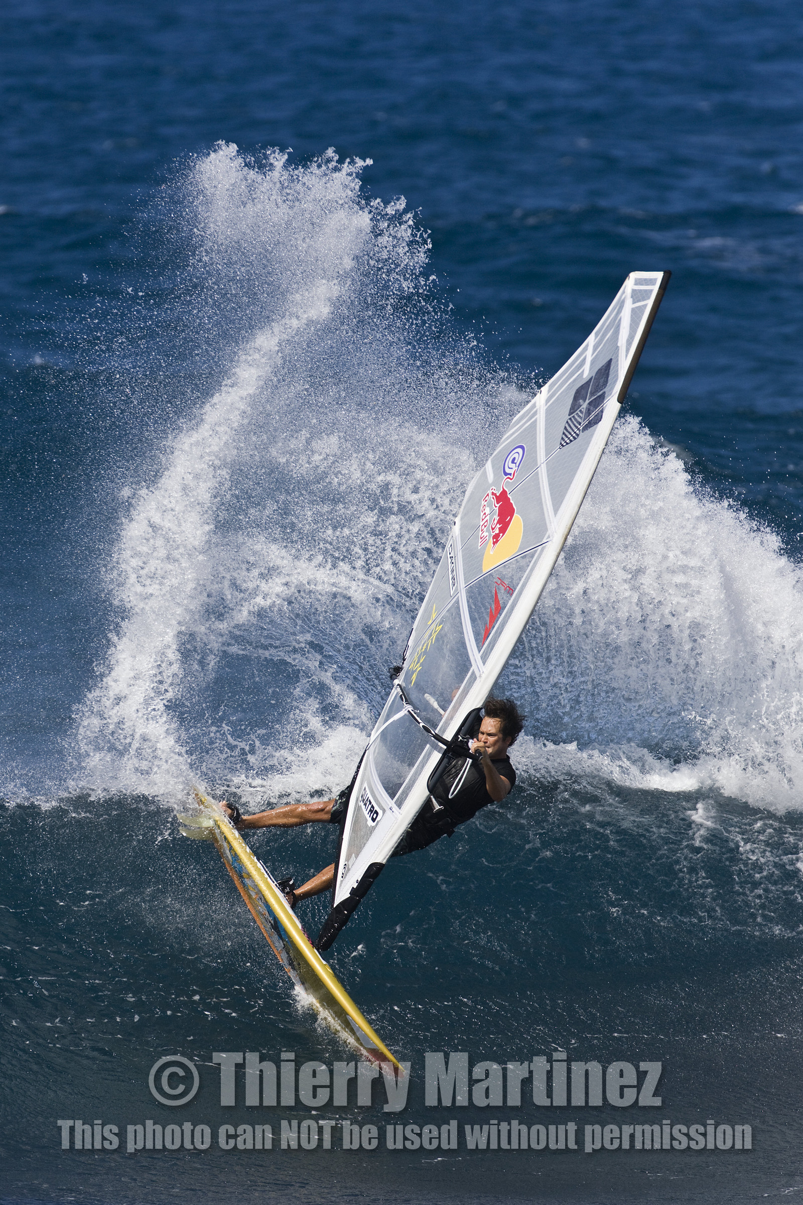 Windsurf in waves at Hookip'a Beach - North Shore Maui - Hawaii.