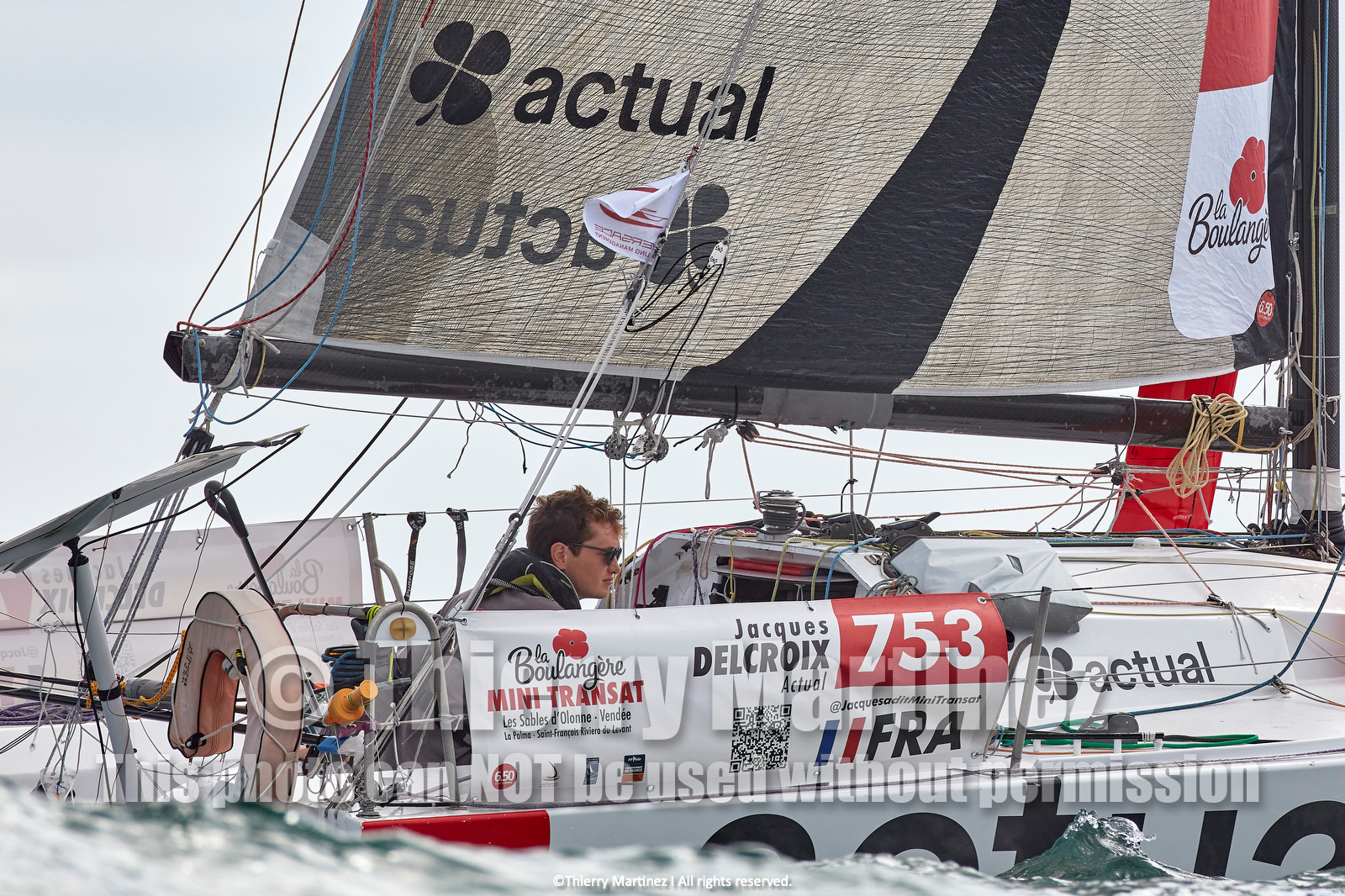 23_22330   © Thierry Martinez. LES SABLES D'OLONNE, 85 - FRANCE 25 septembre 2023.Départ MINI TRANSAT 2023. Départ du Dimanche 24 septembre retardé au Lundi 25 Sept .Les Sables d’Olonne (FRA)    Santa Cruz de la Palma ( Canaries)    St François ( Guadeloupe): 4050 NM.