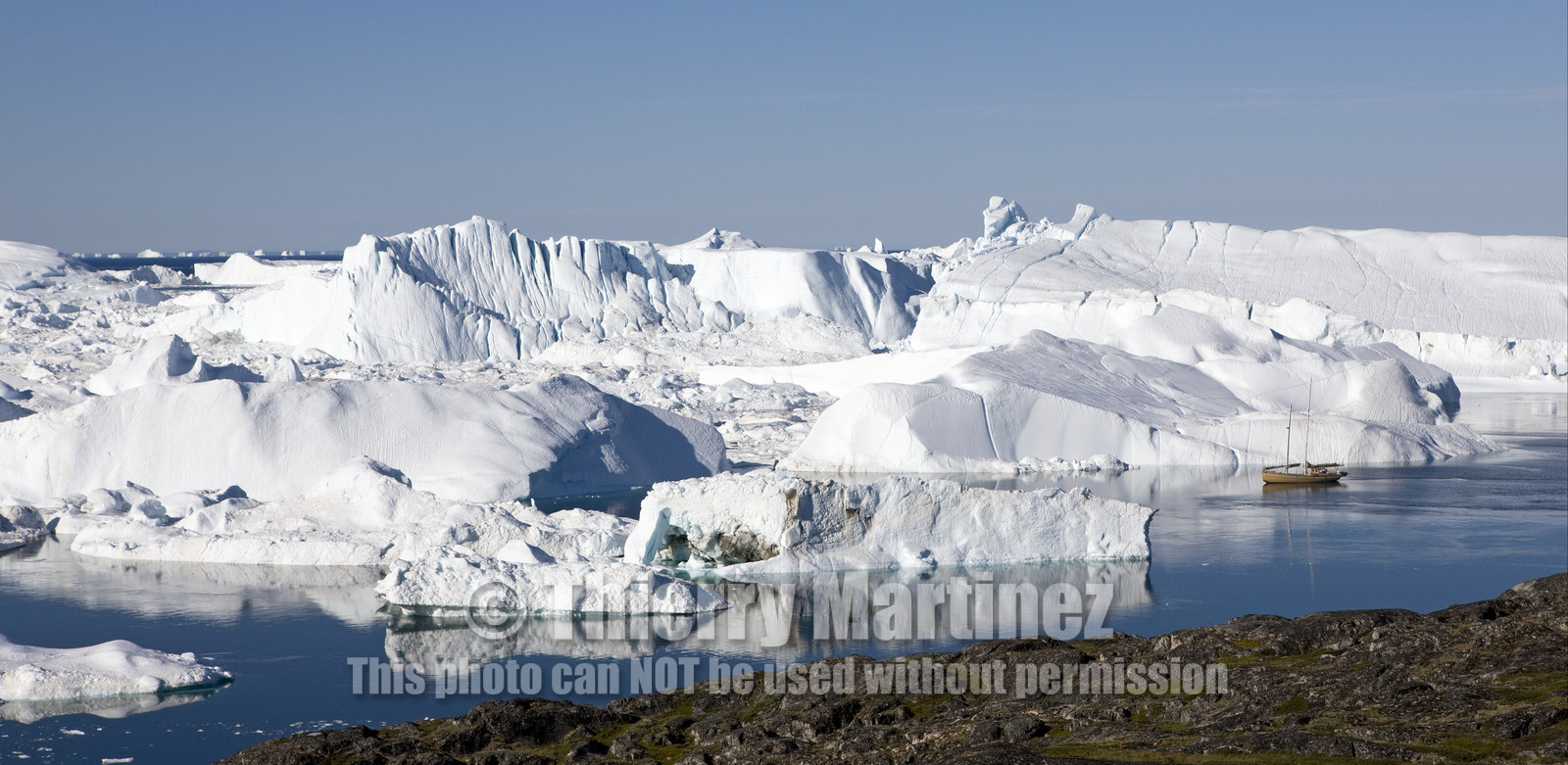 Schooner LA LOUISE sailing on west coast of Greenland.