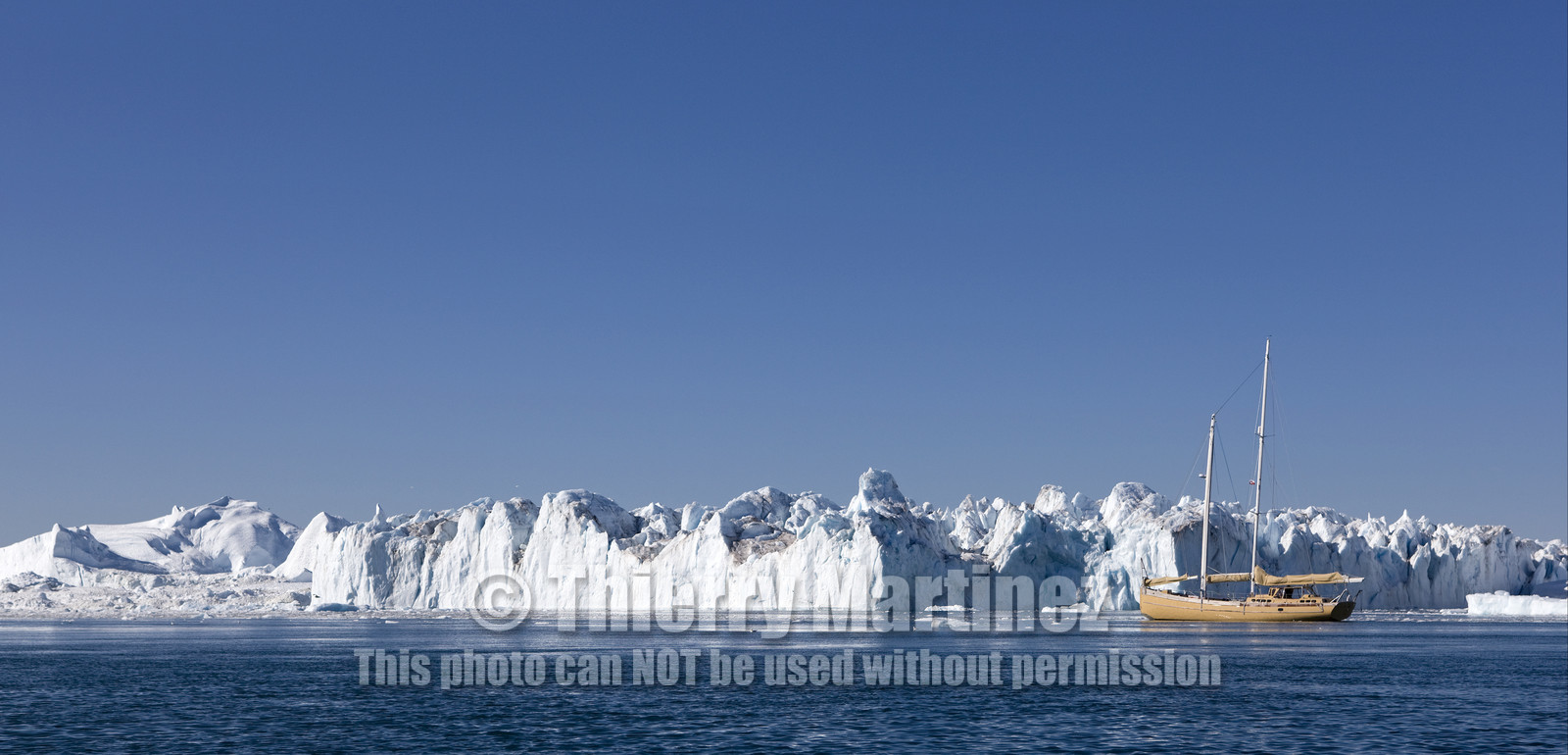 Schooner LA LOUISE sailing on west coast of Greenland.