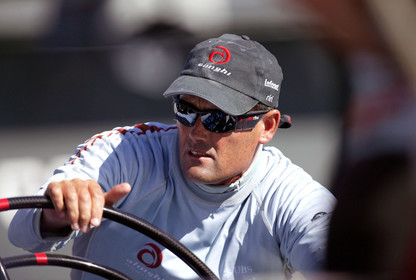 03_0926D © Th.Martinez  Auckland   New Zealand. 16 02 03 America's Cup Day 2.Alinghi (SUI64) vs Team New Zealand (NZL82) Russell Coutts.