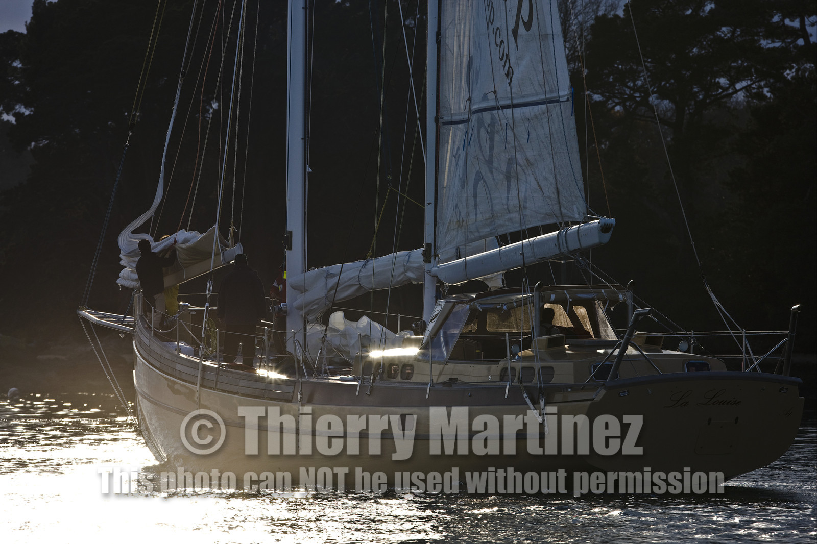 LA LOUISE new schooner  of Thierry Dubois (FRA) Sailing in Golfe du Morbihan (FRA)