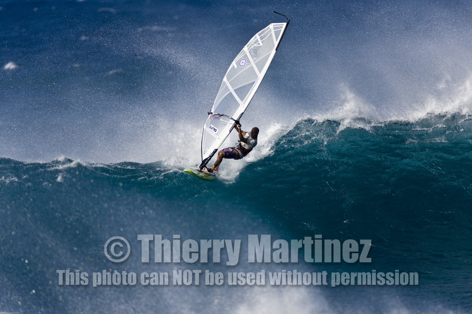 Windsurf in waves at Hookip'a Beach - North Shore Maui - Hawaii.