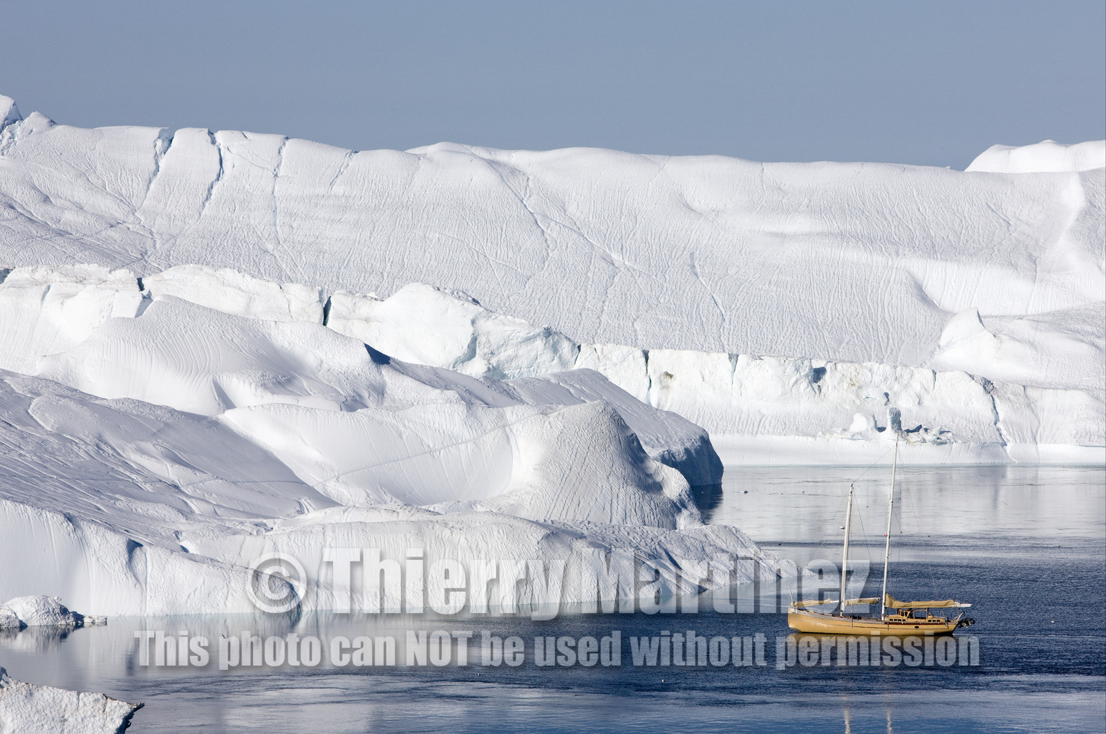 Schooner LA LOUISE sailing on west coast of Greenland.