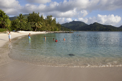 15_023641  ©ThMartinez Sea&Co.  HUAHINE - ILES SOUS LE VENT. POLYNESIE FRANCAISE . 31 January 2015. .Village de FARE.