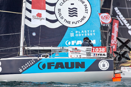 23_22540   © Thierry Martinez. LES SABLES D'OLONNE, 85 - FRANCE 25 septembre 2023.Départ MINI TRANSAT 2023. Départ du Dimanche 24 septembre retardé au Lundi 25 Sept .Les Sables d’Olonne (FRA)    Santa Cruz de la Palma ( Canaries)    St François ( Guadeloupe): 4050 NM.