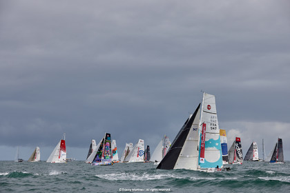 23_21855   © Thierry Martinez. LES SABLES D'OLONNE, 85 - FRANCE 25 septembre 2023.Départ MINI TRANSAT 2023. Départ du Dimanche 24 septembre retardé au Lundi 25 Sept .Les Sables d’Olonne (FRA)    Santa Cruz de la Palma ( Canaries)    St François ( Guadeloupe): 4050 NM.