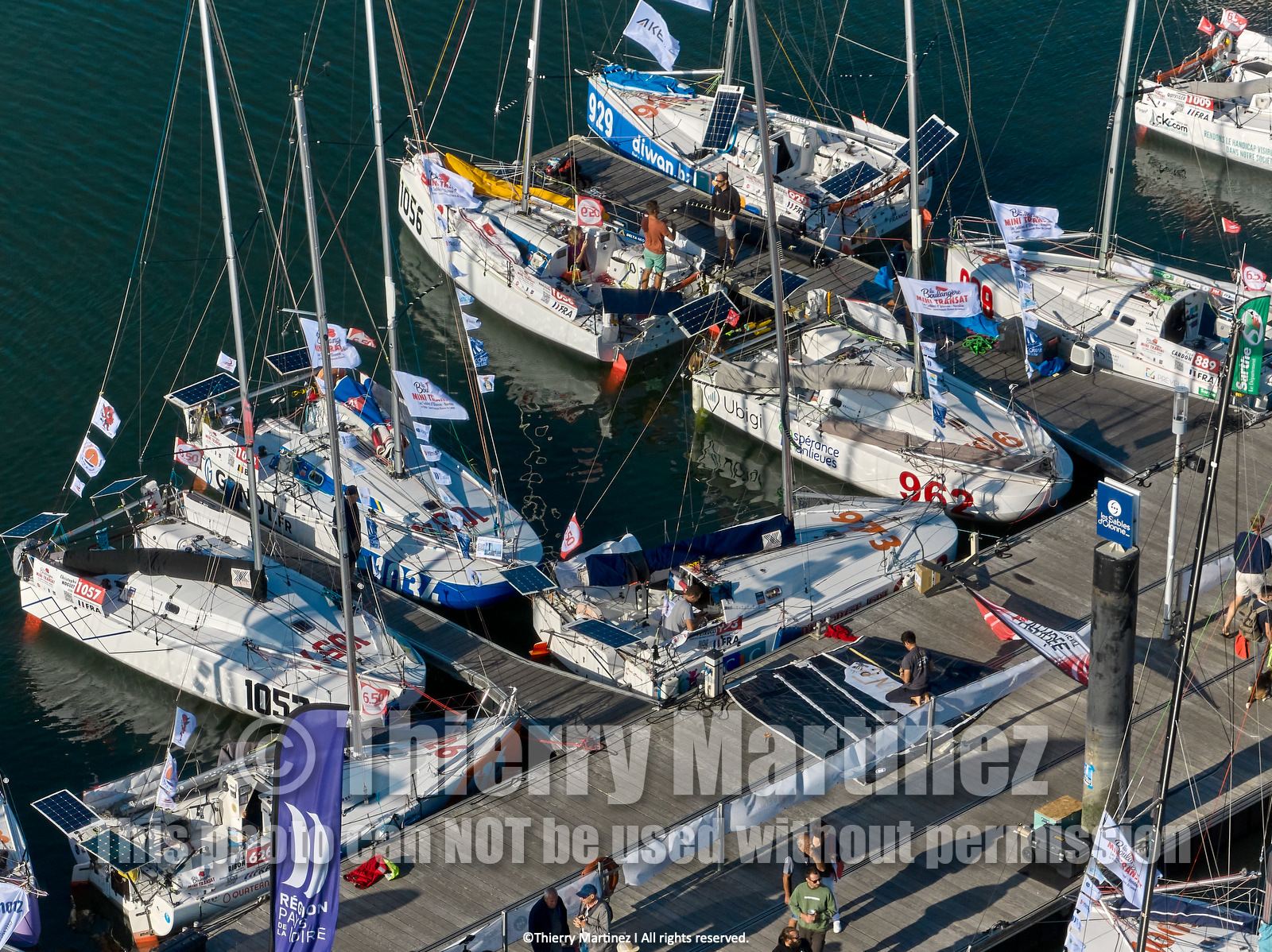 23_21223   © Thierry Martinez. LES SABLES D'OLONNE, 85 - FRANCE 22 septembre 2023.MINI TRANSAT 2023. Départ le 24 septembre.Les Sables d’Olonne (FRA)    Santa Cruz de la Palma ( Canaries)    St François ( Guadeloupe): 4050 NM.