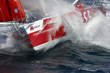 MACSF , Bertrand de Broc et Marc Guillemot avant la Transat Jacques Vabre 2015.