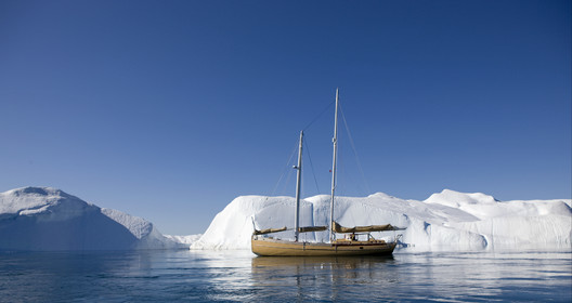Schooner LA LOUISE sailing on west coast of Greenland.