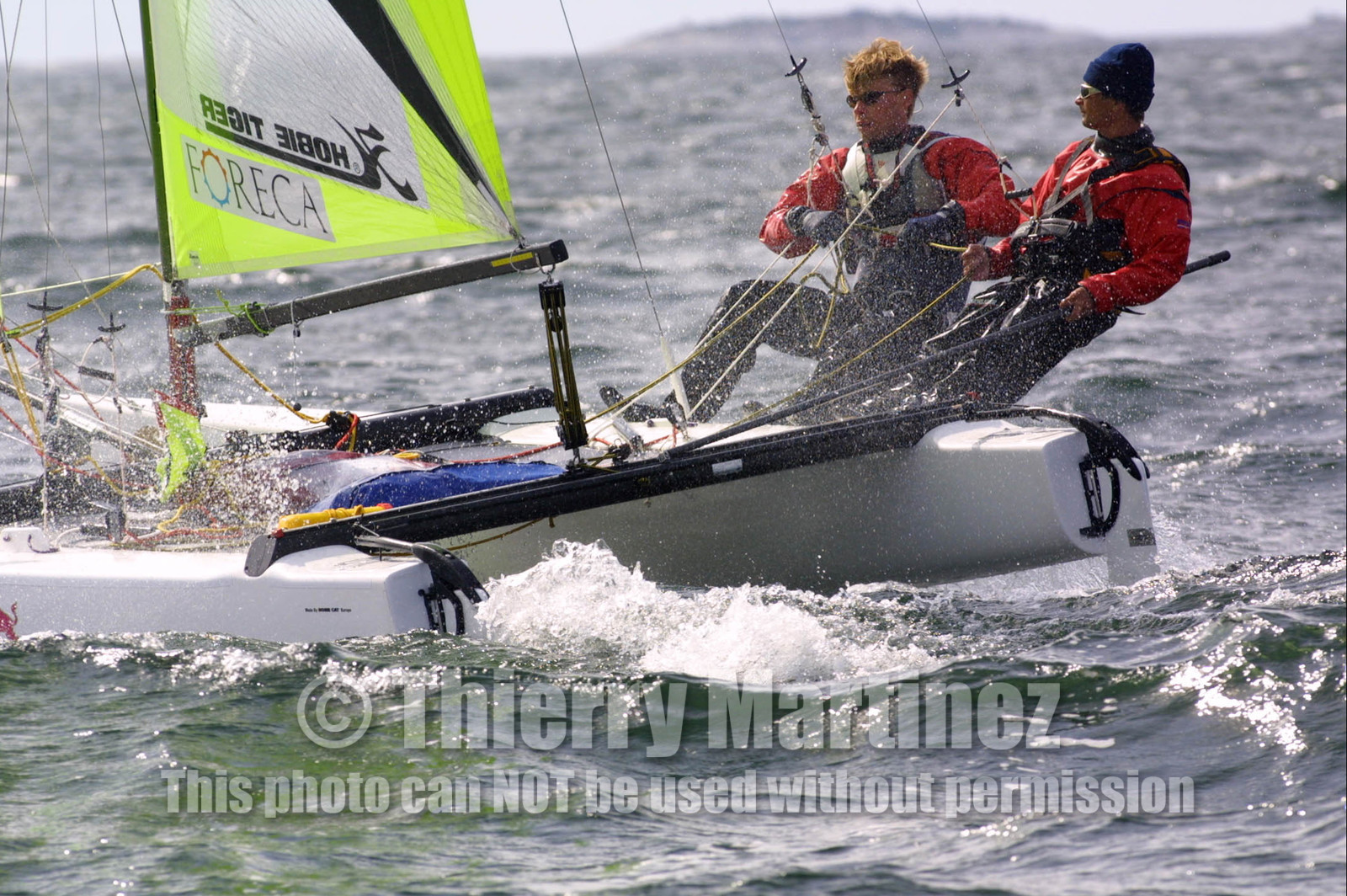 01_0507D-©ThMartinez- Sweden 1st 3rd August 2001. Archipelago Raid (Catamaran Formula 18).Jyrki Järvi (FIN) & Pete Karto (FIN)