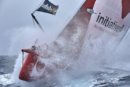 16_40405  ©Th.Martinez Sea&Co.  ILE DE GROIX - - FRANCE. 3 Août 2016. .Tanguy De Lamotte (FRA), a bord de l'IMOCA Initiatives-Coeur au large de l'Ile de Groix (FRA) en préparation du Vendée Globe 2016-17.