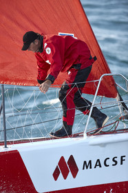 MACSF , Bertrand de Broc et Marc Guillemot avant la Transat Jacques Vabre 2015.