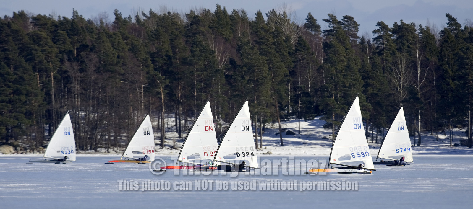 Ice Boats in Stockholm Archipelago - March 2005.